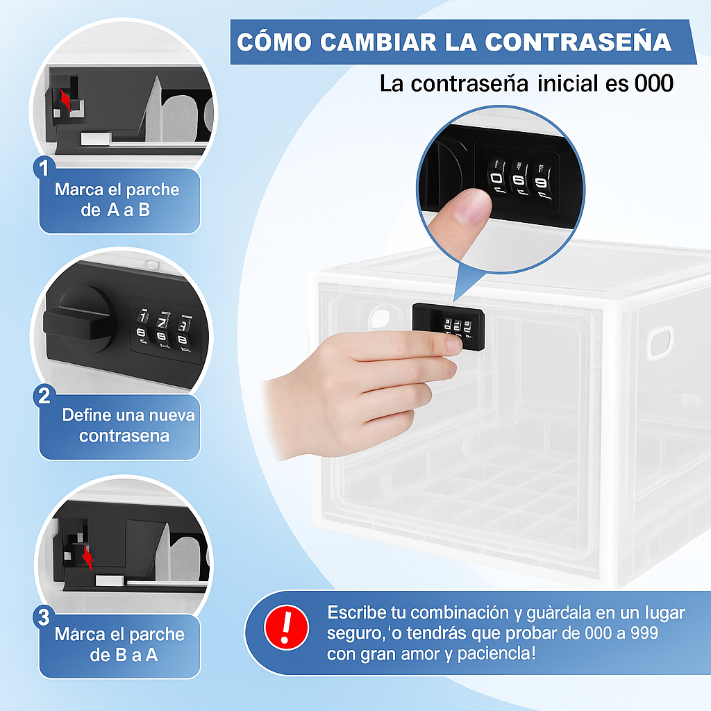 Caja de seguridad multifunción con combinación